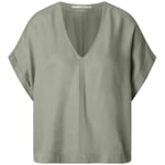 Ladies blouse short sleeve Sage green