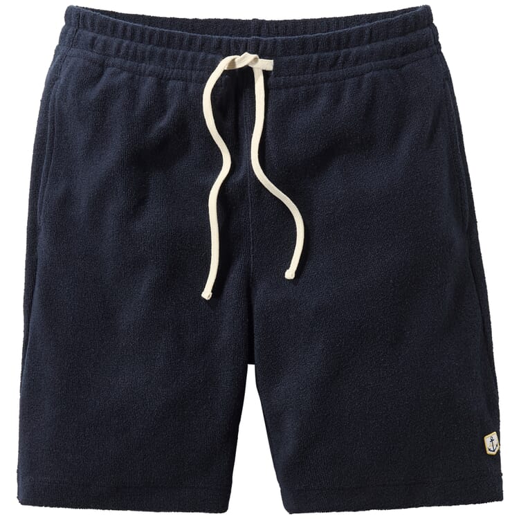 Pantaloncini da uomo in spugna, Navy