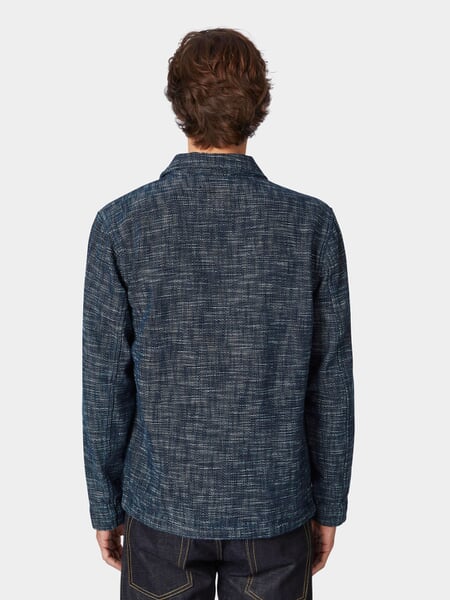 Herren-Overshirt Blaumelange, Tragebild