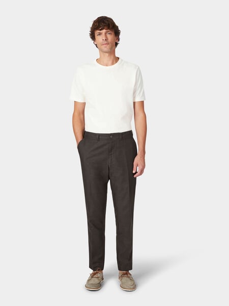 Men's trousers Graphite brown, presented on a model