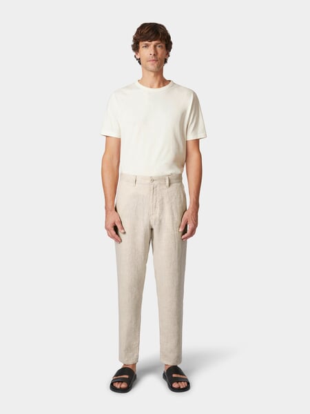 Herren-Leinenhose Sandmelange, Tragebild