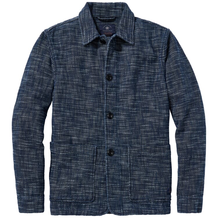 Herren-Overshirt, Blaumelange