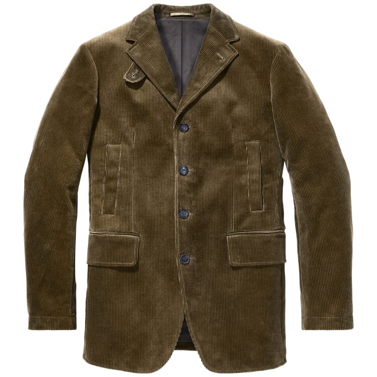 Herren-Sakkojacke Cord, Oliv