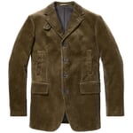 Veste de veste homme en velours côtelé Olive