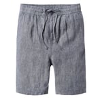 Herrenshorts Leinen Blaumelange