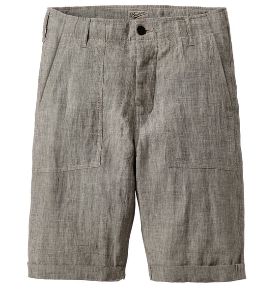 Linnen herenshort 1962 Beige gemêleerd