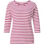 Camicia da donna con maniche a tre quarti Bianco-rosso