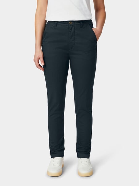 Chino pour femme Bleu foncé, présenté sur un modèle