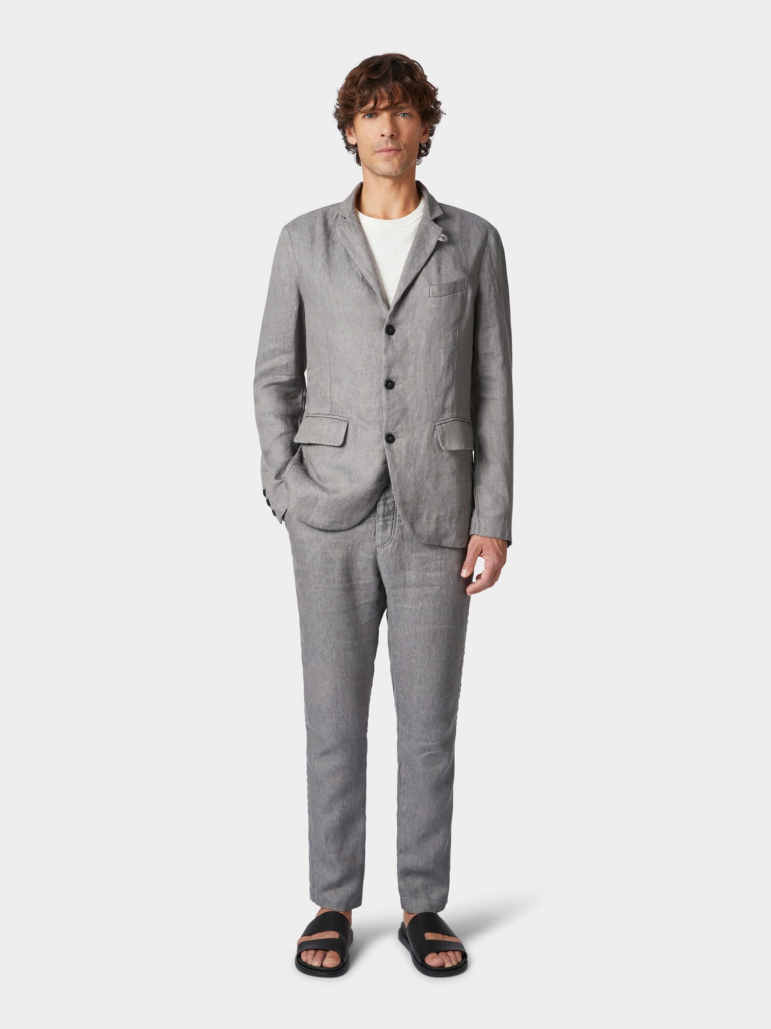【mnem】Leg of Mutton Sleeve Linen Jacket mens-linen-jacket.jpg?profile=