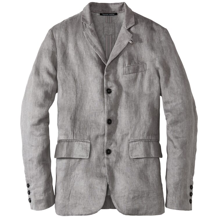 Giacca da uomo in lino, Grigio melange