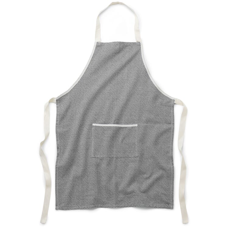 Küchenschürze Fischgrat, Grau