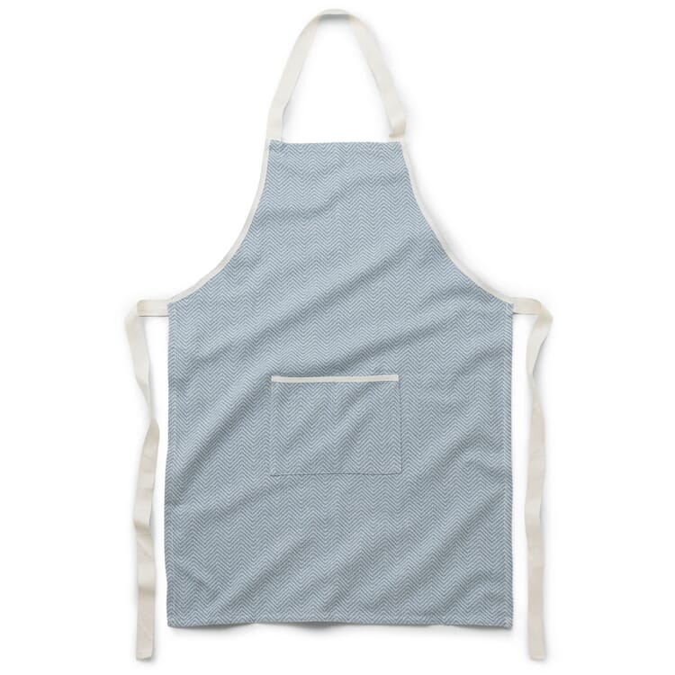 Herringbone kitchen apron, Blue