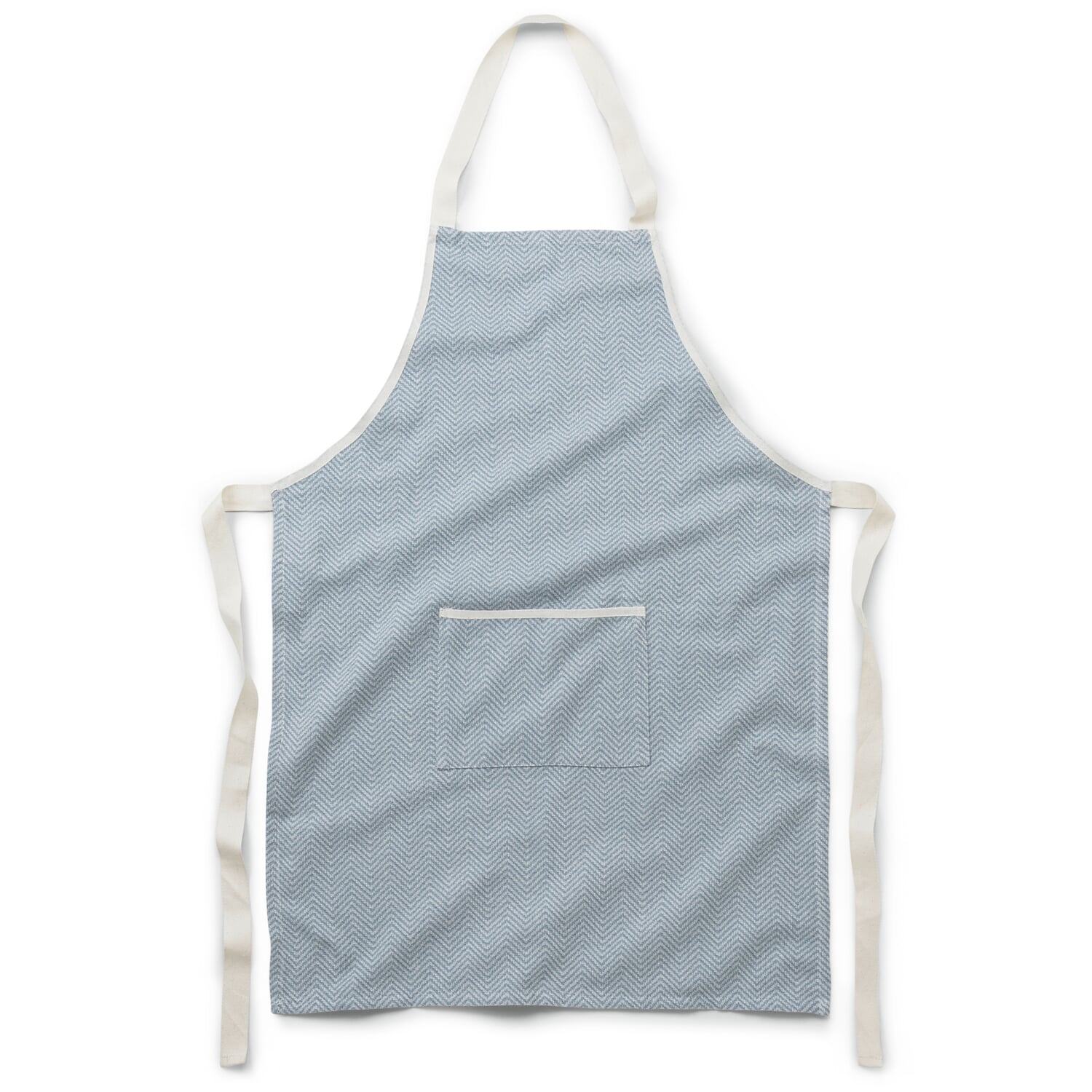 Küchenschürze Fischgrat, Blau