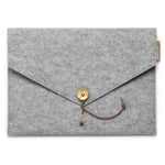 Pochette pour documents et tablettes en feutre de laine Gris clair