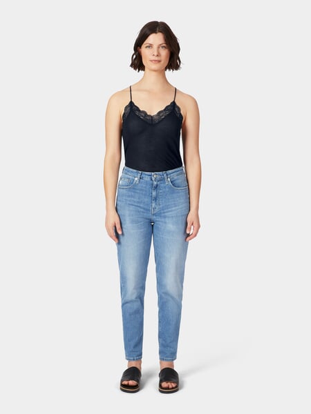 Damen-Spitzentop Dunkelblau