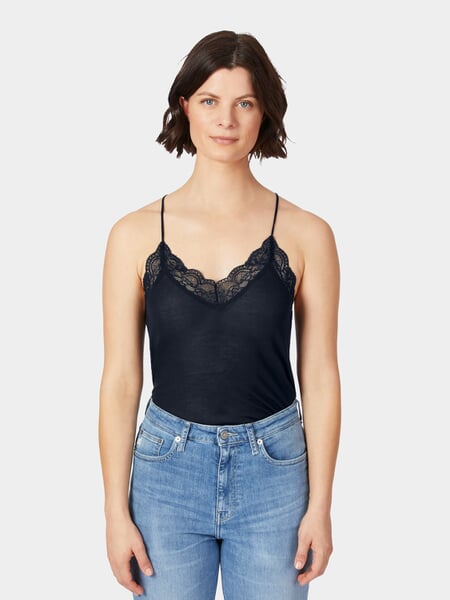 Ladies lace top Dark blue
