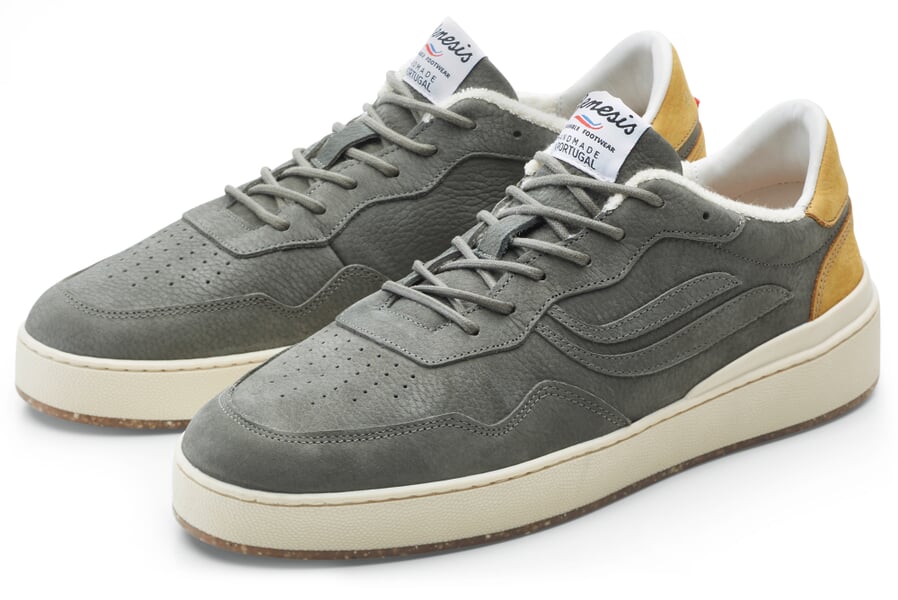 Baskets homme nubuck G-Soley Gris-ocre
