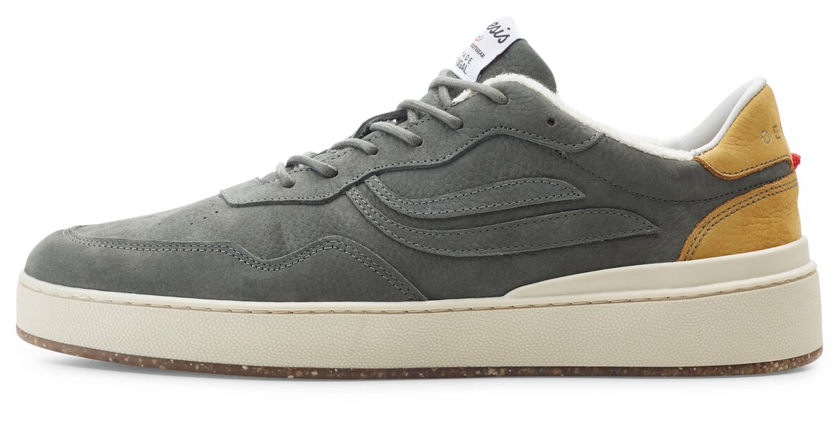 Herren-Sneaker Nubuk G-Soley Grau-Ocker