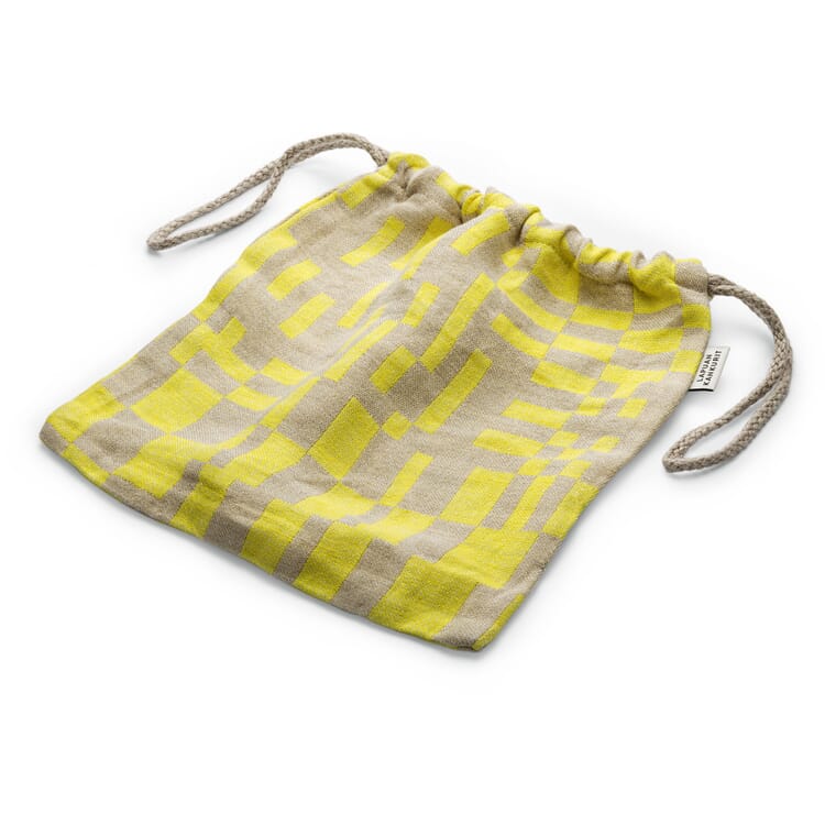 Bolsa de lino finlandesa patrón cubo