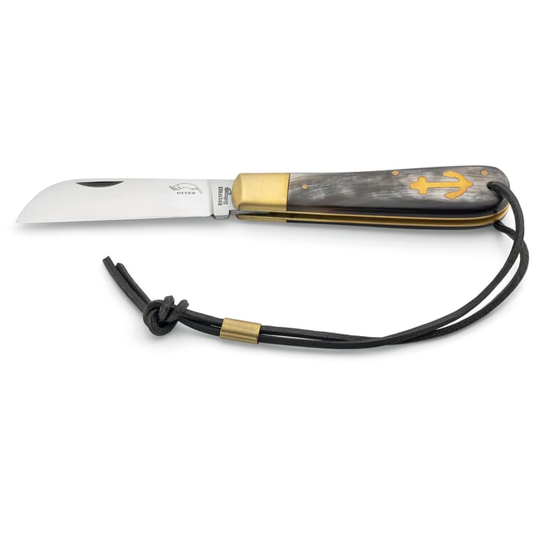 Couteau d'ancrage manche en corne multicolore