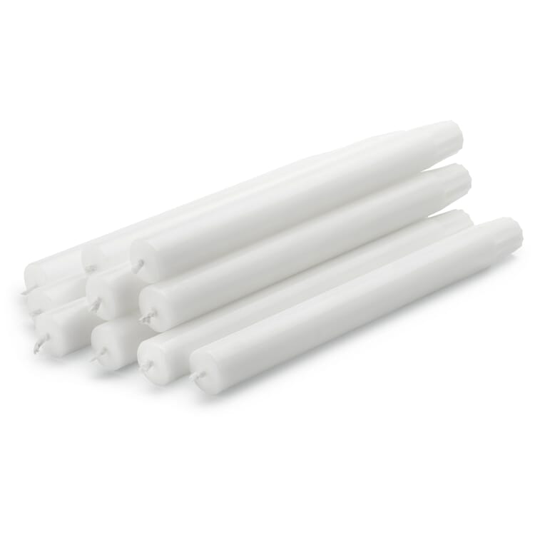 Bougies de table, Blanc