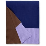 Tæppe Knit Blå-brun-lilla