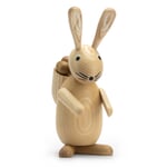 Grand lapin de Pâques en bois de frêne