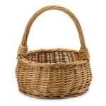 Small wicker basket with handle