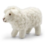 Vilt schaap staand wit