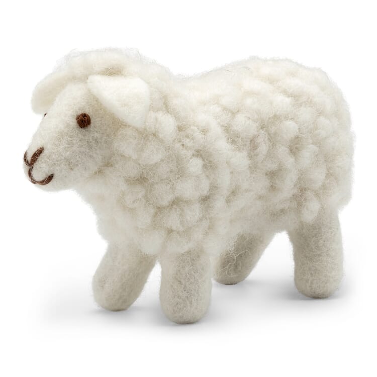 Vilt schaap staand wit