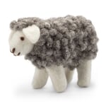 Felt sheep standing gray