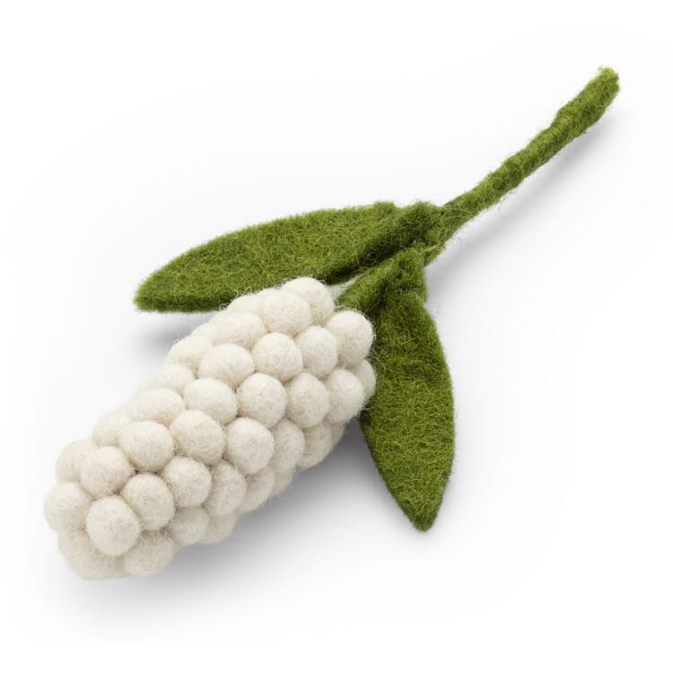 Grape hyacinth felt, White