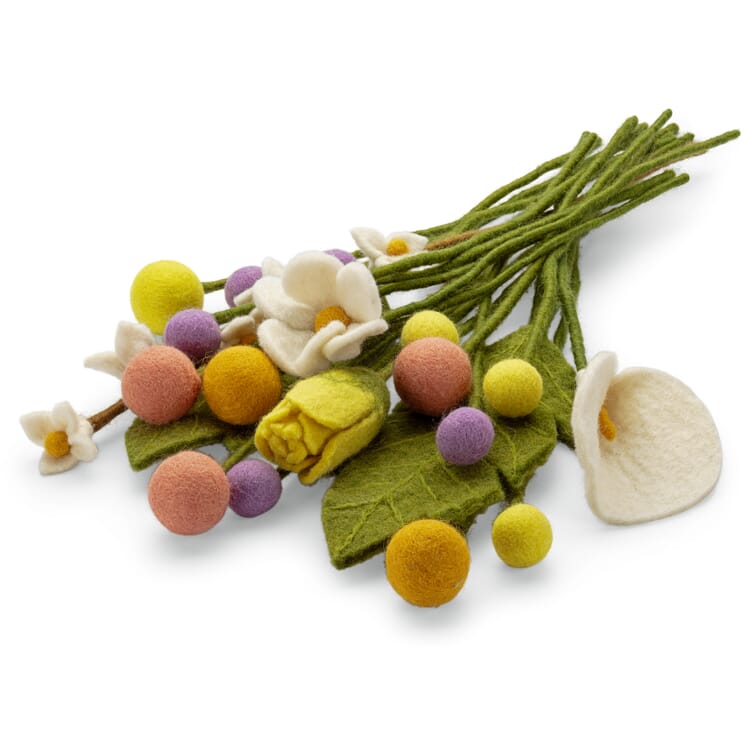 Bouquet de fleurs en feutre