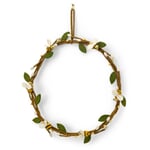 Wreath felt bees and willow catkins