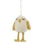 Vilten kuiken hanger Wit