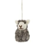 Colgante de oveja de fieltro Gris