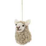 Pendentif mouton en feutrine Beige