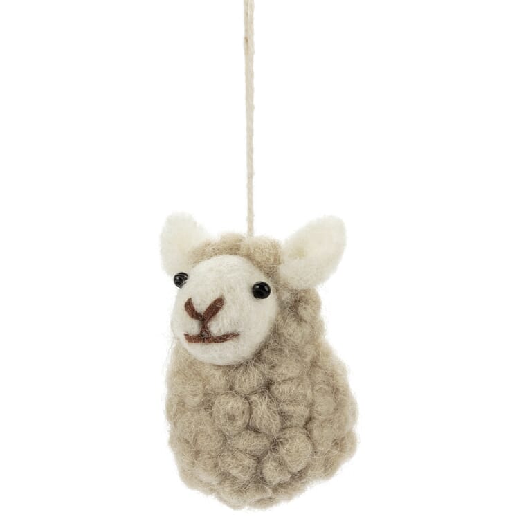 Pendentif mouton en feutrine