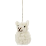 Pendentif mouton en feutrine Blanc