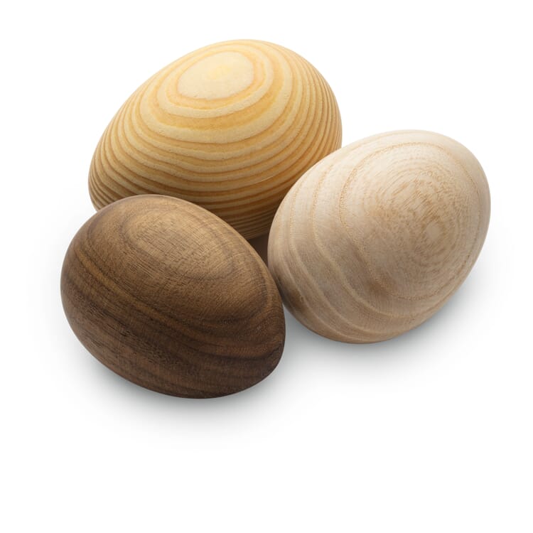 Huevos de madera torneada 7,6 cm