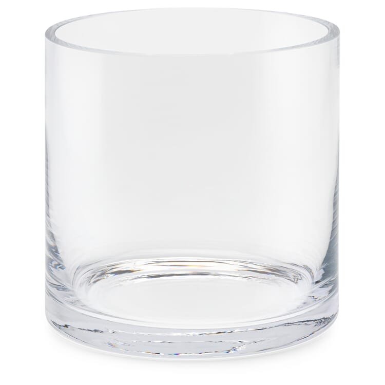 Vase en verre cylindrique, Moyen