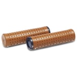 Leather bicycle grips Medium brown