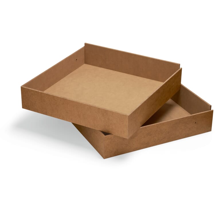 Schubkasten zu Schrank P100, Natur / RAL 2001 Rotorange