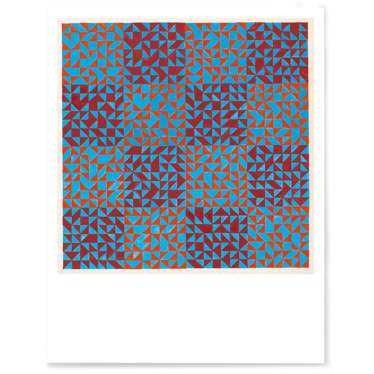Impression Anni Albers, Étude de couleurs (Bleu et Rouge)