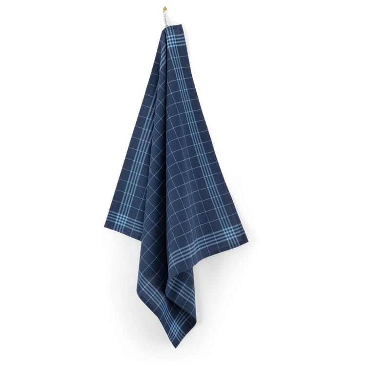 Torchon en coton bleu foncé