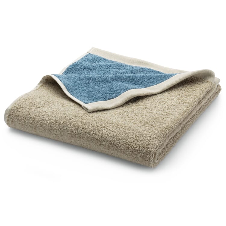 Tweekleurige badstof handdoek