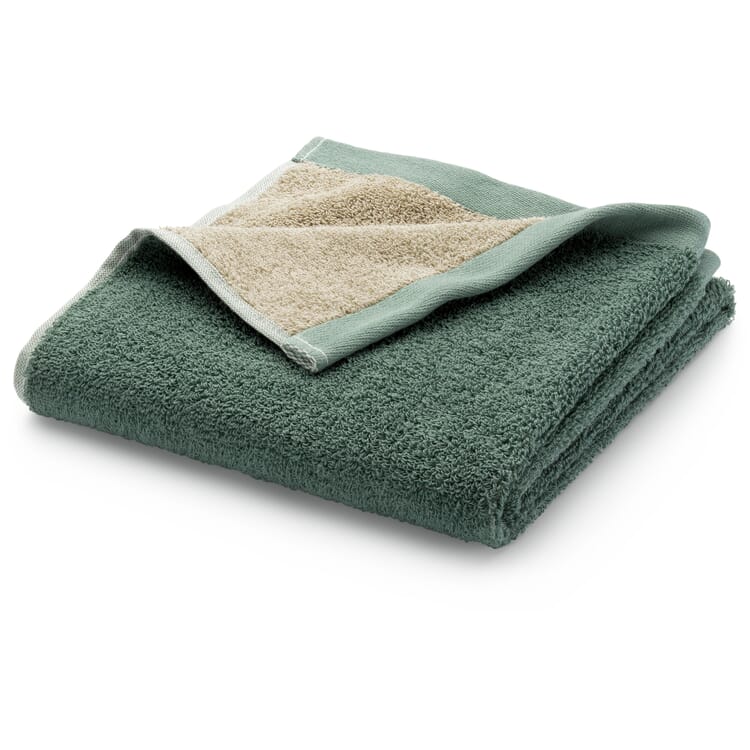 Tweekleurige badstof handdoek