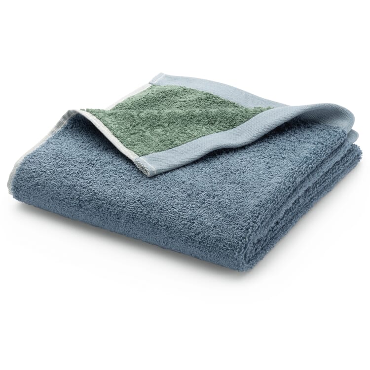 Tweekleurige badstof handdoek