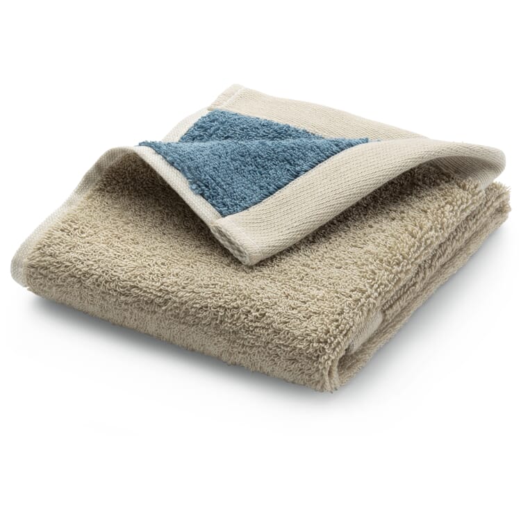 Tweekleurige badstof handdoek
