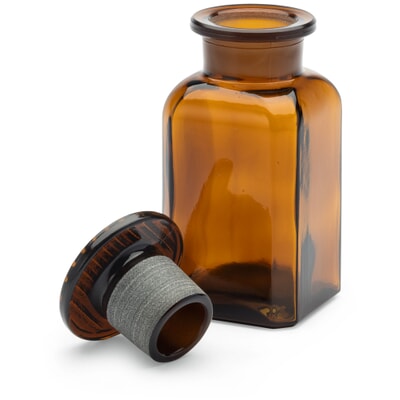 Vierkantflasche Glas, Volumen 100 ml, Braun
